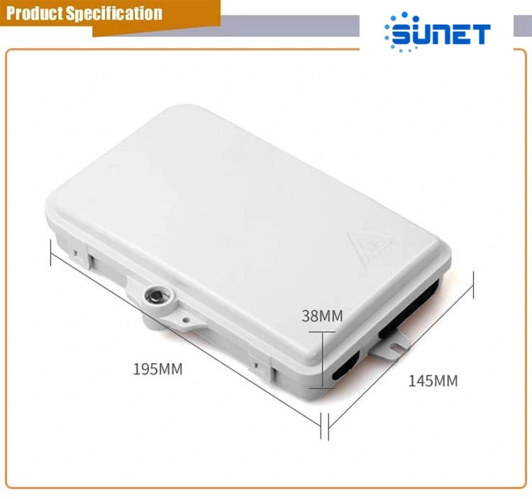 4 Core Fiber Optic Terminal Box PLC Splitter Waterproof FTTH Box Fiber Optic Distribution Box