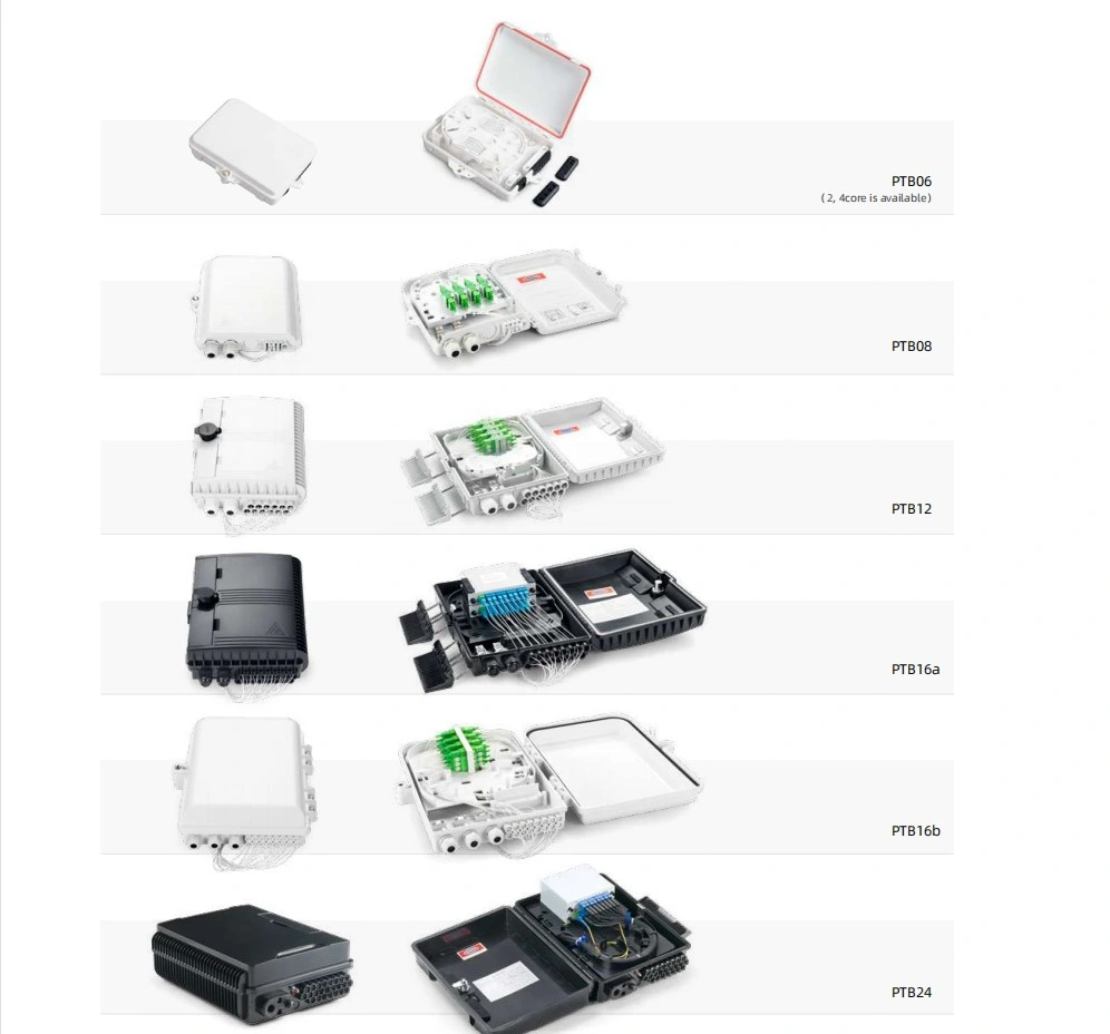 FTTH Fiber Optic Outdoor Sc APC Fiber Optic 16 Ports Splitter Box